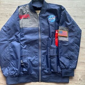 NASA Bomber Jacket — Navy Blue